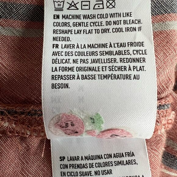 American Eagle Oversized Long Sleeve Button Striped Blouse Size M - Picture 7 of 11